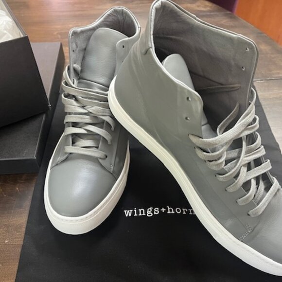 Super Rare - NWT - Wings + Horns Court-Hi Top Sneaker - SZ 44 - Picture 7 of 11